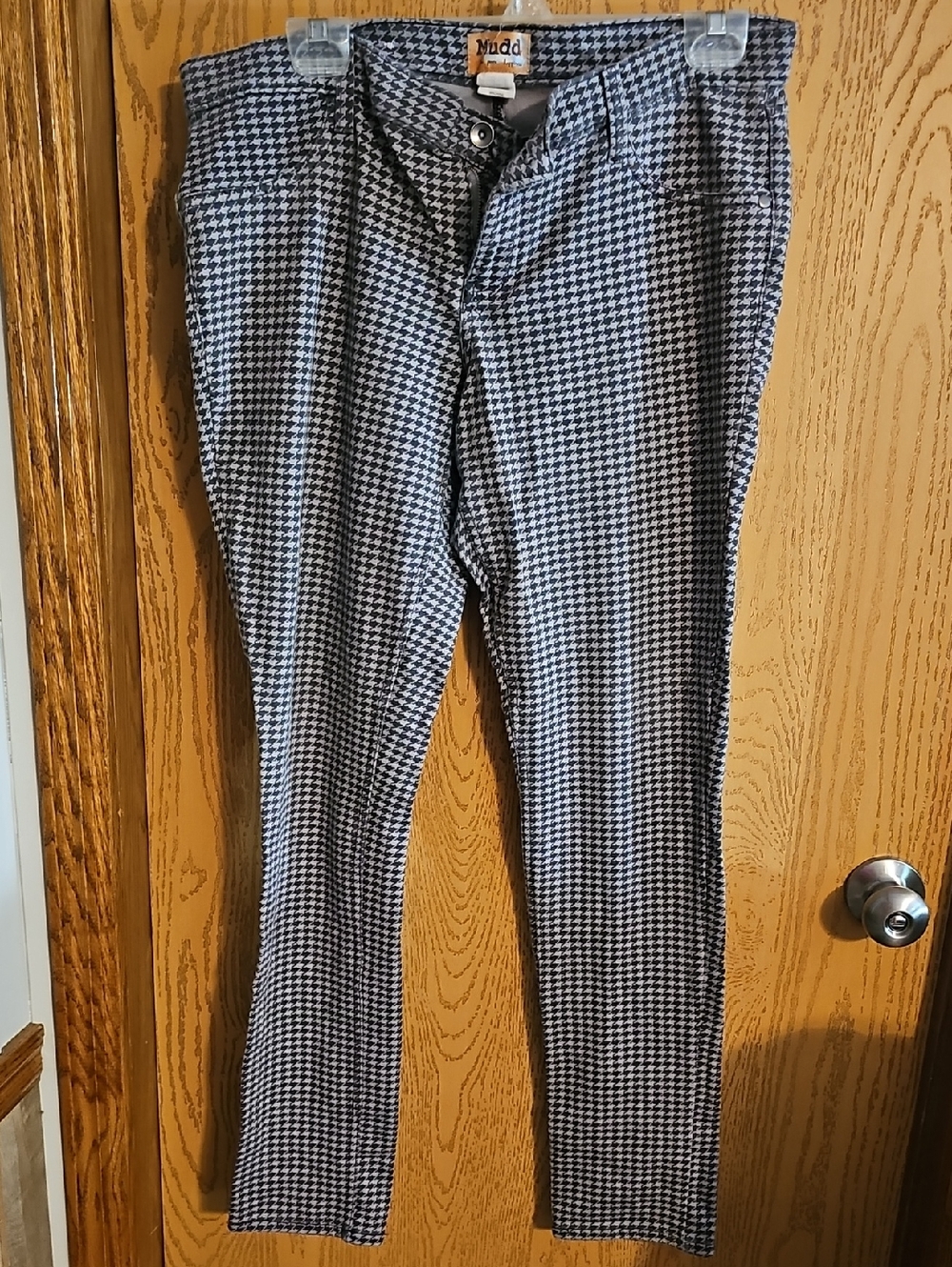Mudd Black and Gray Houndstooth Pants